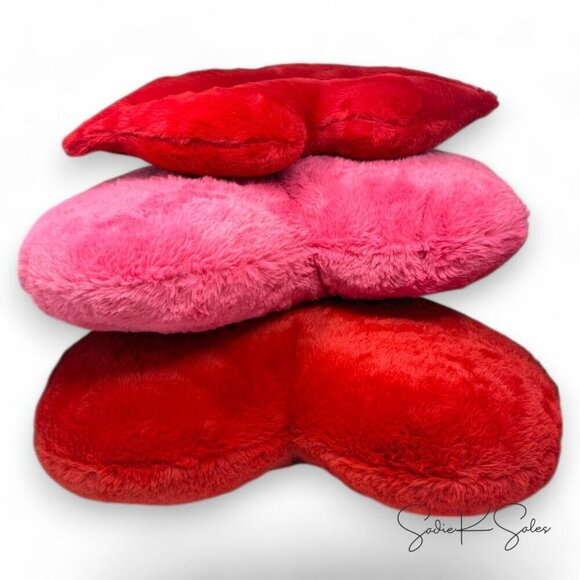 Target Room Essentials Plush Lip Shaped Toss Throw Pillow Red - Valentine's Day - Picture 6 of 6
